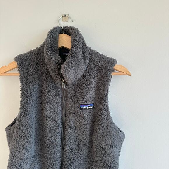 Patagonia Los Gatos Fleece Zip Up Mock Neck Vest Gray S - Picture 3 of 8